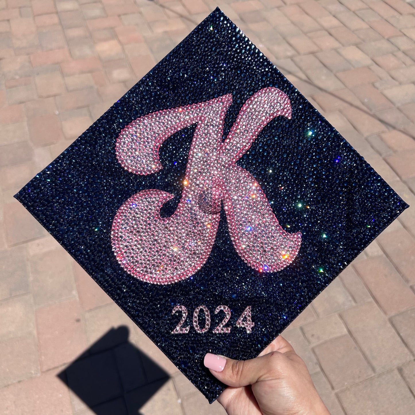 bedazzled grad cap